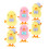 6 Stuks Easter Opwindkuiken Pluchen Speelgoed Eiermandje Vullers 10