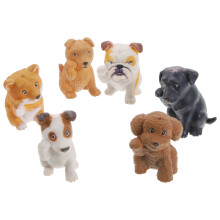 6St Kleiner Hund Bastelanhänger Welpenmodell Cartoon Figur Deko Set