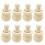 40Sets DIY Peg Figuren Beige Blanke Knutselpoppen 3
