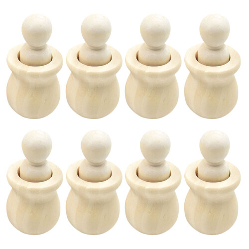 40Sets DIY Peg Figuren Beige Blanke Knutselpoppen 2