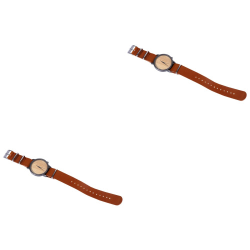 2 Pezzi In Legno Con Cinturino 2