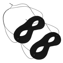 6 Schwarze Halbgesichtsmasken Für Männer – Venezianisch