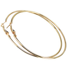 Unisex Metall Ohrringe 8 Cm Gold