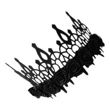 Black Crown Hårband Huvudband Hattaccessoire För Häxsmink