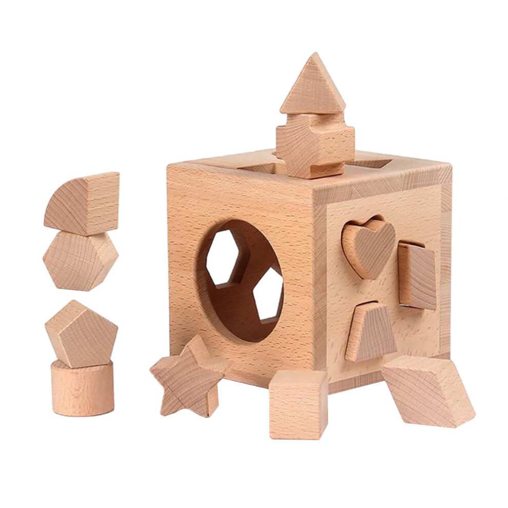 2 Sztuki Klocki Geometryczne Puzzle Edukacyjne Dla Dzieci-image