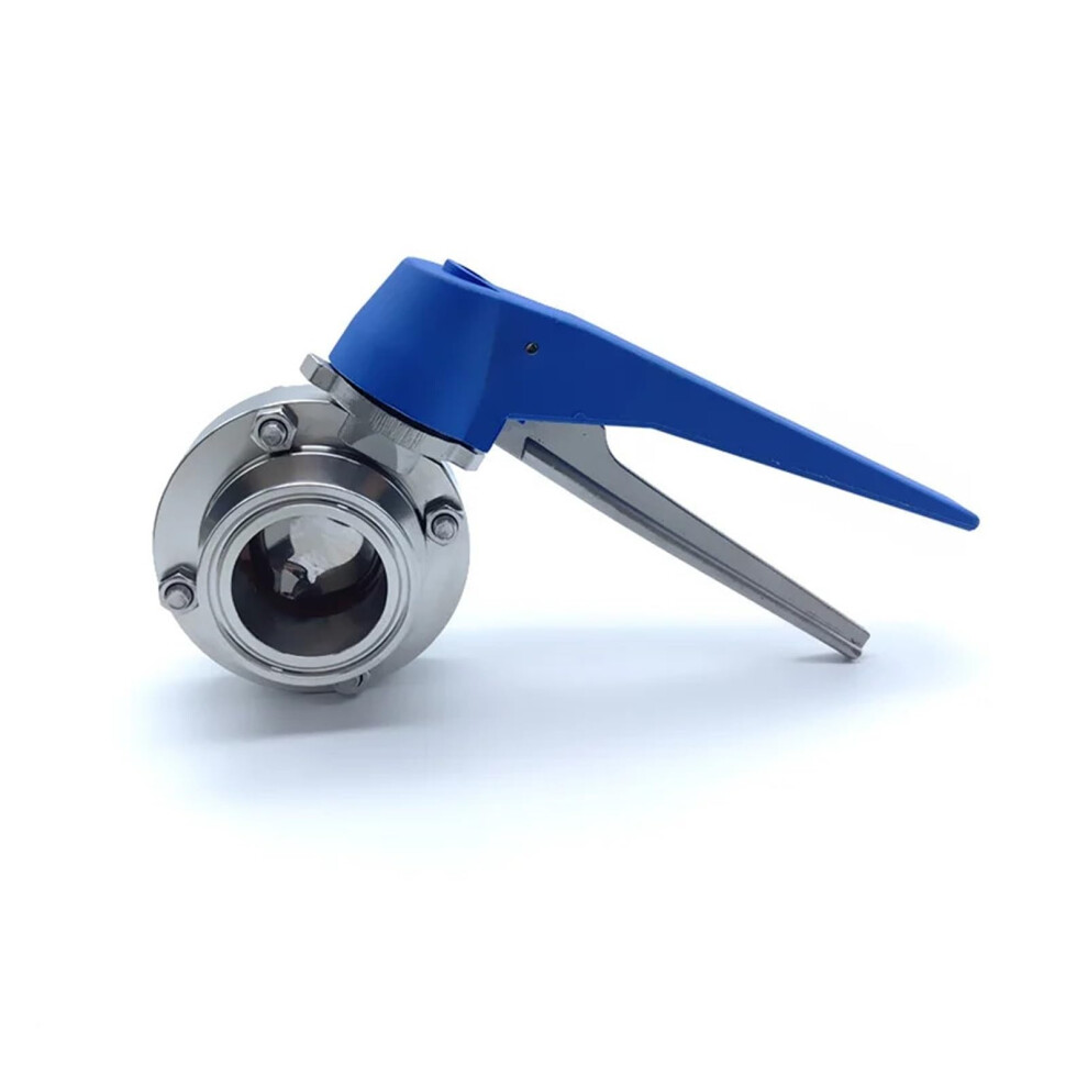 Tri Clamp Squeeze Trigger Flow Control Valve 102Mm Ferrule 119 Pipe Outer Diameter 304 Stainless 9323874278773