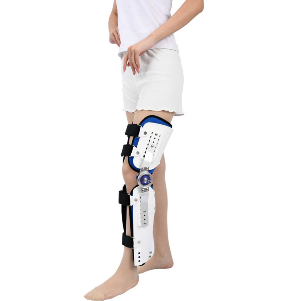 Hinged Knee Support Brace Adjustable One Size Leg Splint Knee Orthosis Joint Stabilizer
