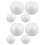 8Pcs Vita Skumgummi Bollar Polystyren Med Hål För 1