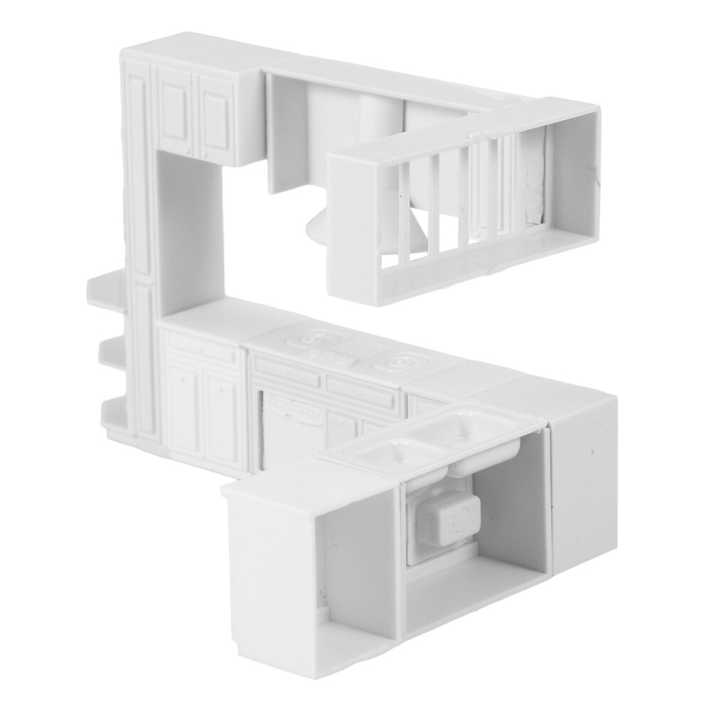 2 Sztuki Miniaturalny Model Zlewozmywaka Dla Domku Lalkowego 1/25-image