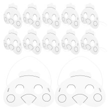 12Pcs Djurmasker Påskkyckling Pappersmasker För Barn