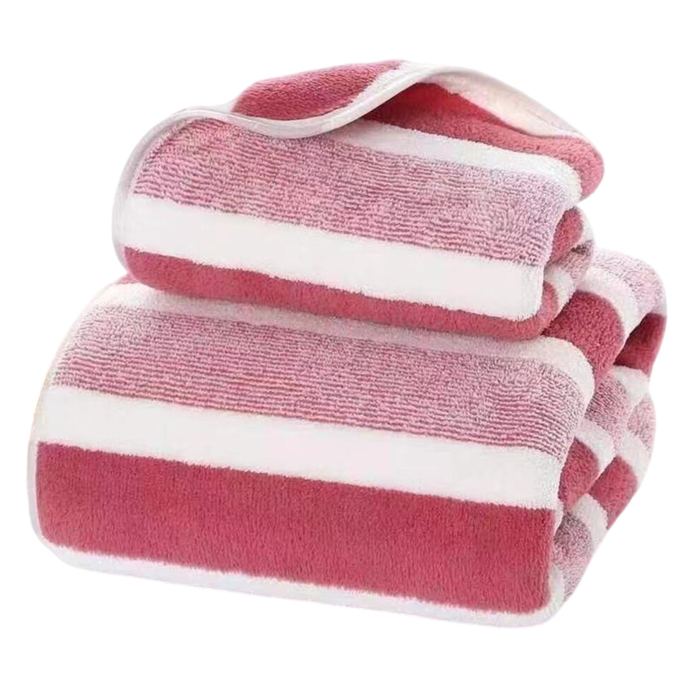 Large Corals Fleece Hand Towel Super- Towels Bath Towels Pink