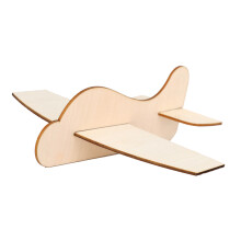 24St Träflygplan DIY Målarset Barn Ljusgul Kreativ Hobby