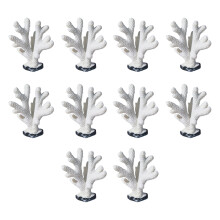 10pack Fish Tanks Aquariums Corals Plant Ornaments-Type C white