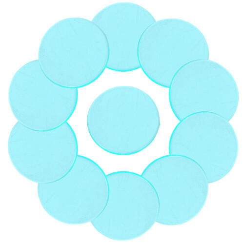 60 Transparente Kunststoff Chips Blau Für
