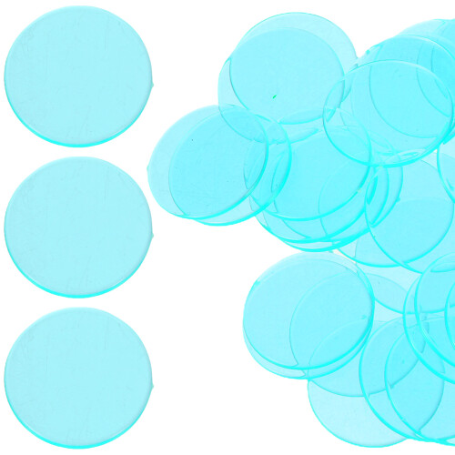 60 Transparente Kunststoff Chips Blau Für 2