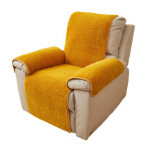 Chair Cover Lambswool Recliner Protector Slip-Yellow