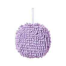 Hand Towel Easy Carry Soft Handball Microfiber Washcloth-Purple