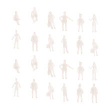 50 Stuks Mini Witte Mensen Figuren Levensechte 1:300 Decoratie