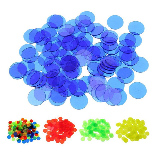 200Stk Transparente Chips Aus Kunststoff Mixed Farbe