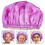 1Bonnet Violet Élastique En Satin Pour Et 4