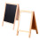 2Stk Abwischbare Whiteboard Doppelseitige Schiefertafel Holz 1