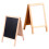 2Stk Abwischbare Whiteboard Doppelseitige Schiefertafel Holz 2