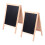 2Stk Abwischbare Whiteboard Doppelseitige Schiefertafel Holz 8