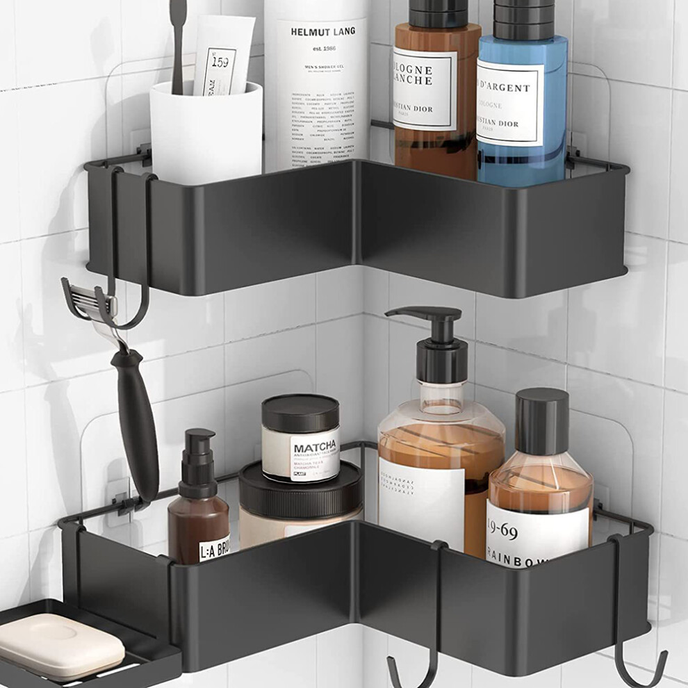 Rustproof Corner Shower Caddy Organizer, With No Drilling Wall Mount ...