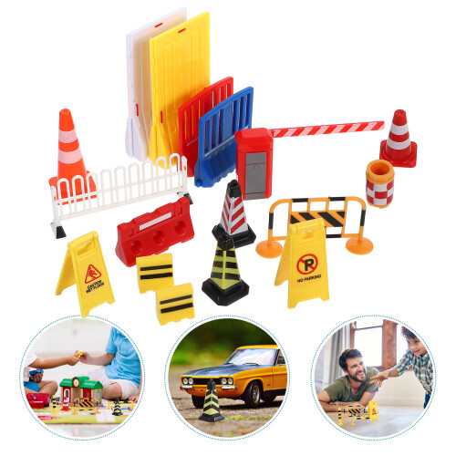 1 Set Verkehrssperre Absperrung Spielzeug 2