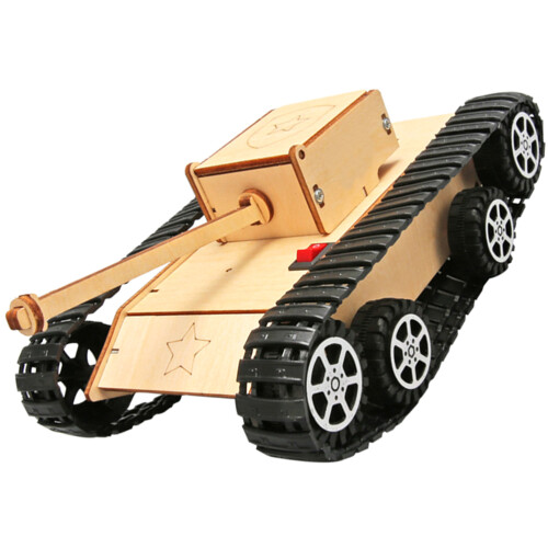 Creative Diy Assembly Tank Toy Electric Retro Model