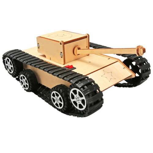 Creative Diy Assembly Tank Toy Electric Retro Model 1