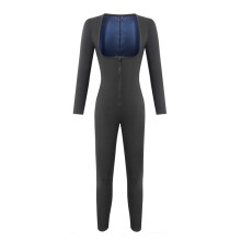 Sauna Suit Women Full Body Sweat Suit For Weight Loss 2XL Blue Shapewear Sauna Jumpsuit Workout