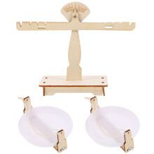 1 Set Holzwaage Mit Kleinen Gewichten Kognitives Diy Lehrspielzeug