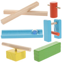 One Set Of Wooden Dominoes Building Toy Educational Game