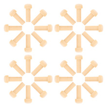 50 Unidades De Madera: Mini Planos Forma 0.79X0.31"