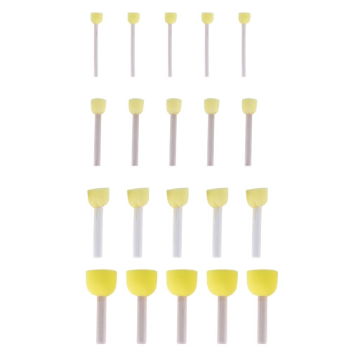 20Pcs Assorted Round Sponge Brushes For Kids Painting And Diy Projects