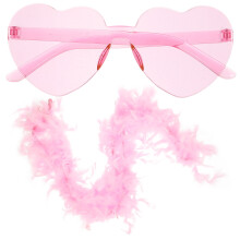 Mujer Boa Y Gafas Sin Para Fiesta Disfraz