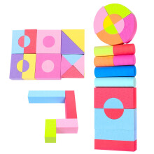 50Pcs Toddlers Eva Stackable Building Blocks Shape Color Learning Toys