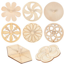 8 Unidades Tómbolas De Madera Giratorias Juguetes Educativos