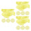 120Pcs Transparent Yellow Plastic Chips Counting Markers 5
