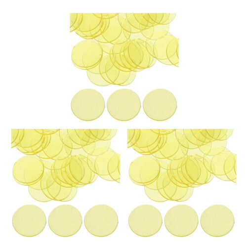 120Pcs Transparent Yellow Plastic Chips Counting Markers 2