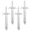 4 Pièces Épées Gonflables Pirate Accessoires De Cosplay Et Photo 3