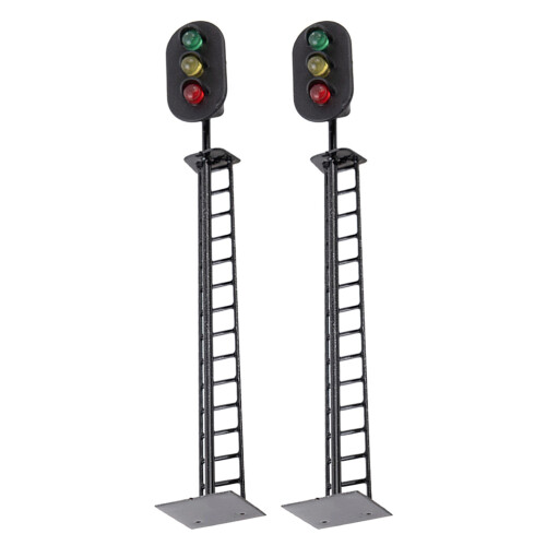 2Pcs Model Train Signals Diy Sand Table Decor Railroad Lamp