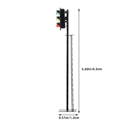 2Pcs Model Train Signals Diy Sand Table Decor Railroad Lamp 1