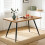 AINPECCA (Oak) Dining Table with Black Metal Legs 120cm 1