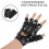 One Pair Half Finger PU Goth Punk Rivet Fingerless Gloves 9