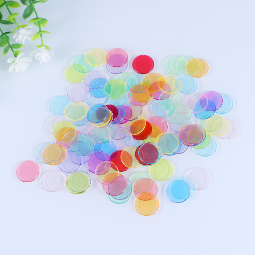 300Pcs Colorful 19Mm Transparent Plastic Chips Counting Accessories 1