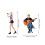 4 Sets Small Street Singer Sand Table Guitar Player Decor 4