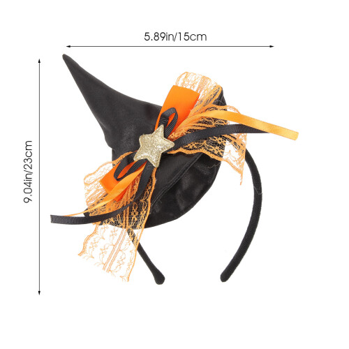 Halloween Party Headband With Tiny Witch Hat For Cosplay 2