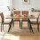AINPECCA (Oak) Dining Table with Black Metal Legs 120cm 6